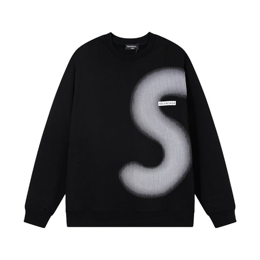 S Letter Print Sweatshirt