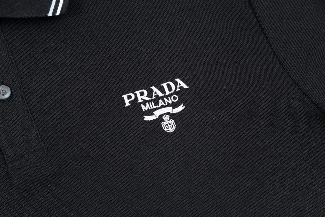 Letter Embroidery Polo Shirt