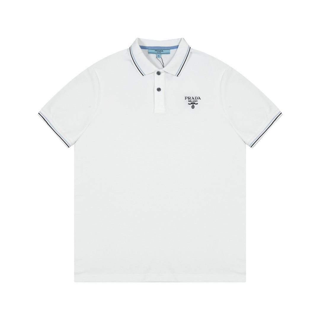 Letter Embroidery Polo Shirt