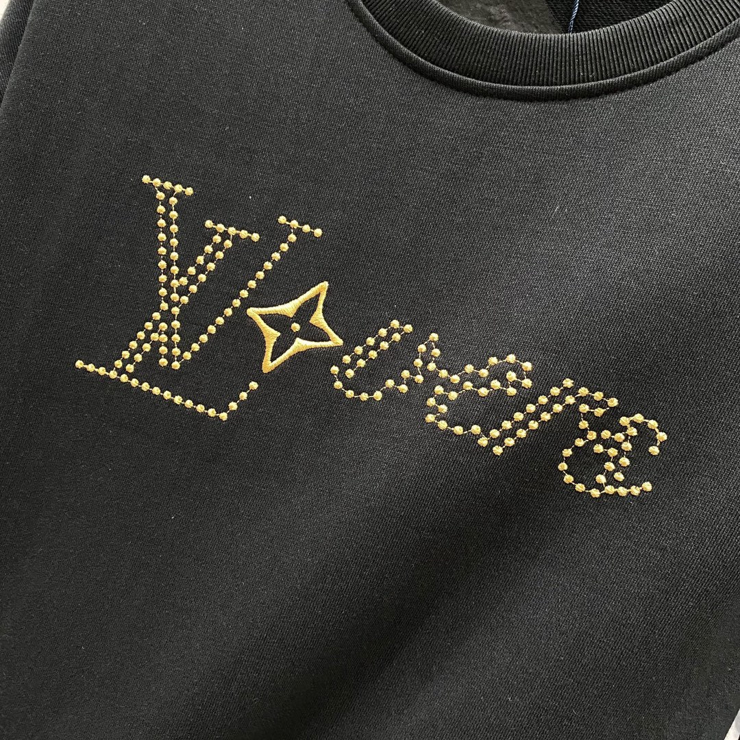 Classic Lettering Stud Embroidered Sweatshirt