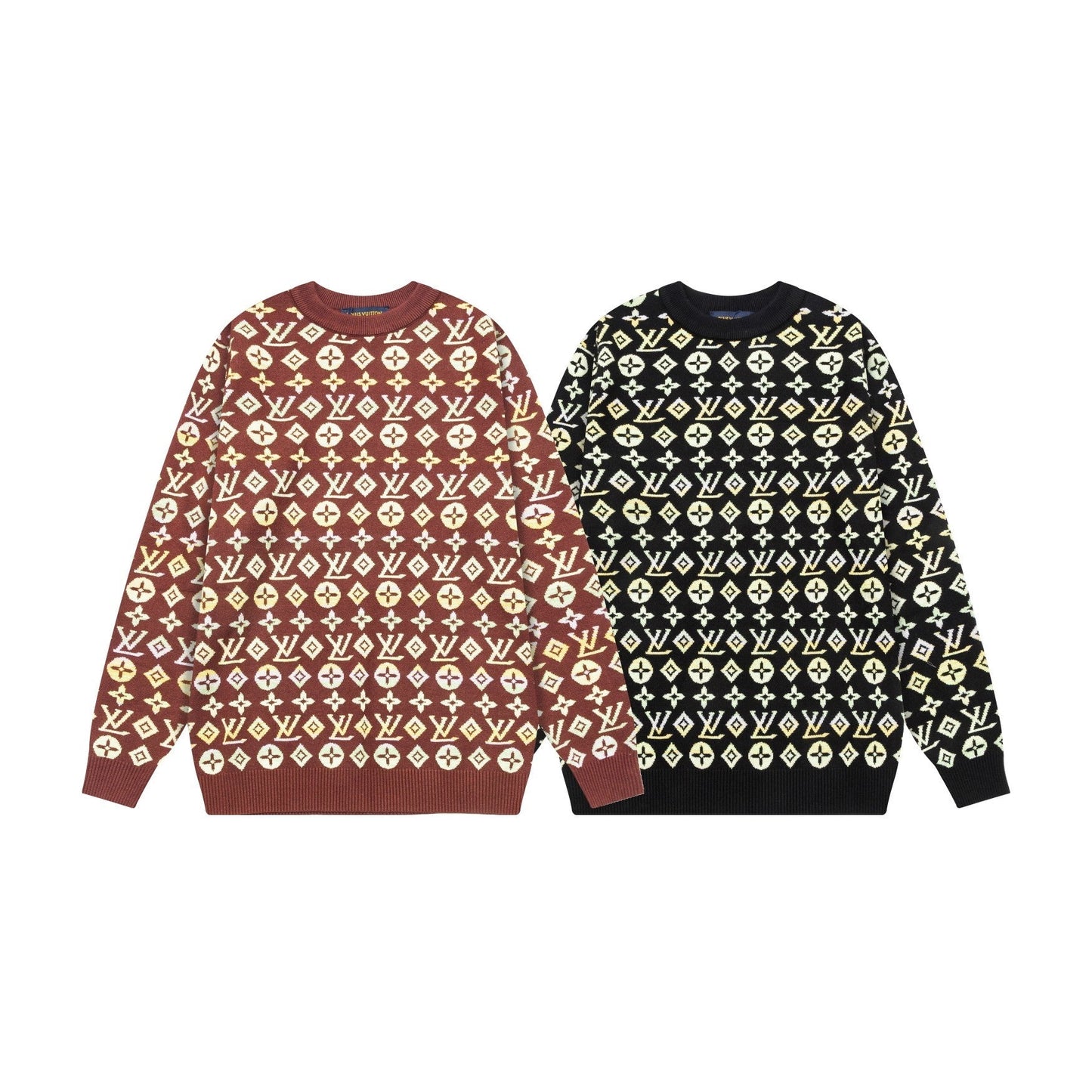 All Over Print Crew Neck Sweater